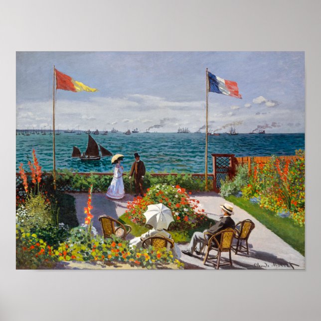 Póster Jardín en Sainte-Adresse | Claude Monet | (Frente)
