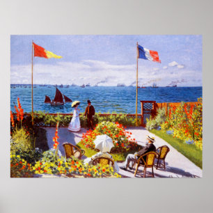 Póster Jardín en Sainte-Adresse de Claude Monet