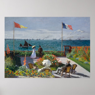 Póster Jardín en Sainte-Adresse por Claude Monet