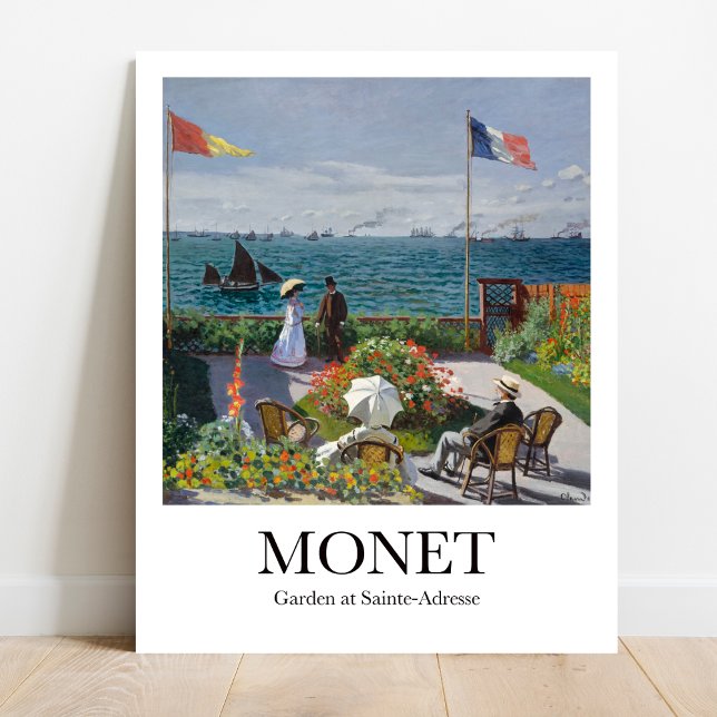 Póster Jardín en Sainte-Adresse por Claude Monet (Monet's Impressionist Escape: "Garden at Sainte-Adresse" Poster! Bring sunshine home)