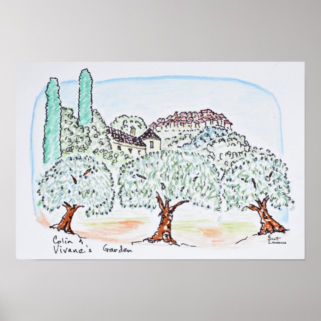 Póster Jardín en Speracedes, Cabris | Sur de Francia (Frente)