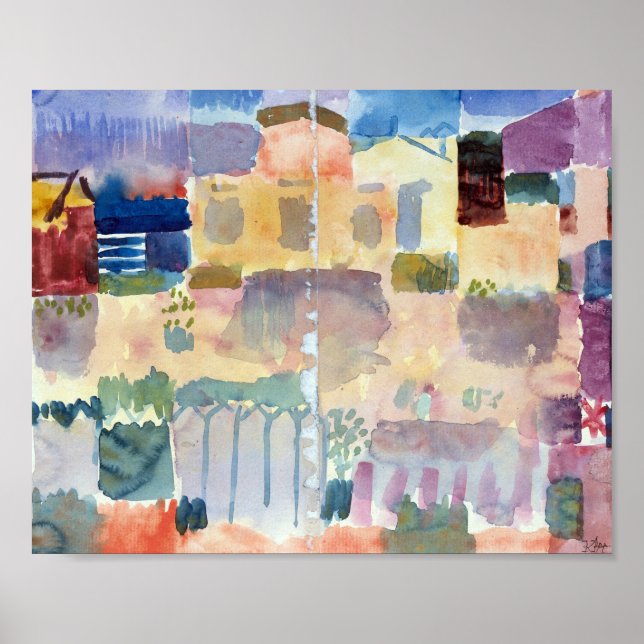 Póster Jardín en St. Germain : Paul Klee 1914 (Frente)