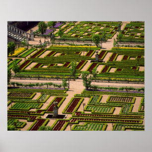 Póster Jardín en Villandry Chateau, Indre-et-Loire, 2