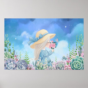 Póster Jardín encantado - Hermosos niños Chicas