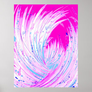 Póster Jardín encantado - Horizonte rosado