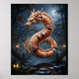 Póster Jardín Espíritu del Dragón Sushi