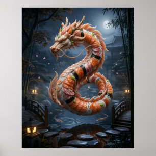 Póster Jardín Espíritu del Dragón Sushi