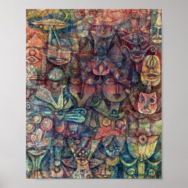 Póster Jardín extraño : Paul Klee 1923