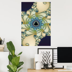 Póster Jardín Fractal Octopus Mandelbrot