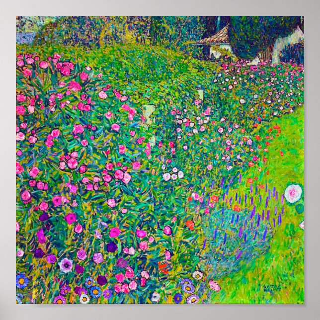 Póster Jardín Italiano, Gustav Klimt (Frente)