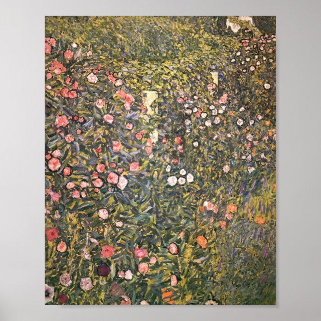 Póster Jardín Italiano Por Gustav Klimt (Frente)