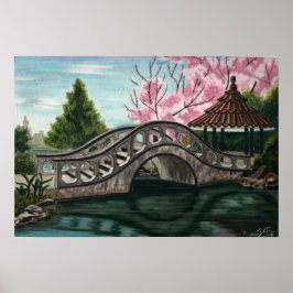 Póster jardín japonés