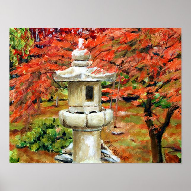 Póster Jardín Japonés Escénico de St Louis Missouri (Frente)