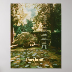 Póster Jardín Japonés, Portland, Oregon Recuerdo