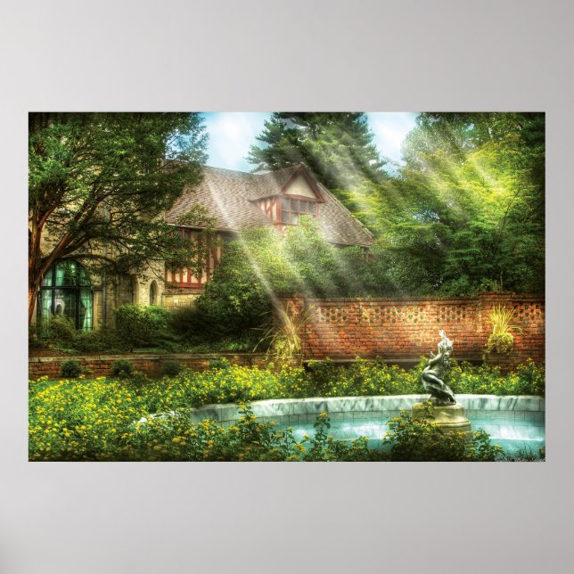 Póster Jardín - La piscina de las esperanzas (Frente)