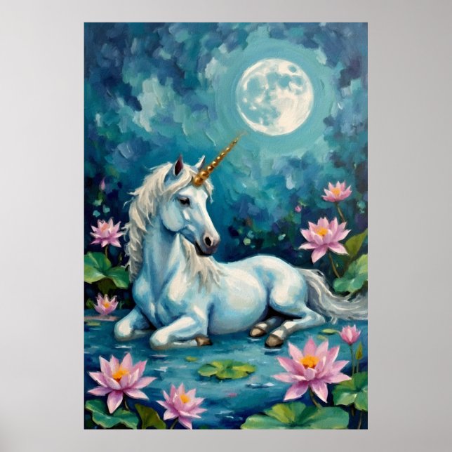 Póster Jardín Místico de Unicornio (Frente)