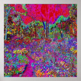 Póster Jardín Paisaje Impresionista Psicodélico
