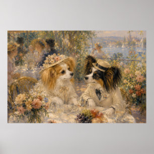 Póster Jardín Real Papillon Fantasía Óleo Pintura