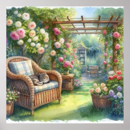 Póster Jardín Retiro Paisaje 3