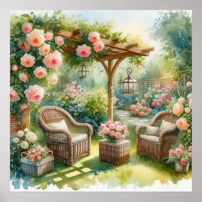 Póster Jardín retiro paisaje 5 (Frente)
