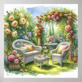 Póster Jardín retiro Paisaje 8