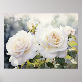 Póster Jardín Rosa