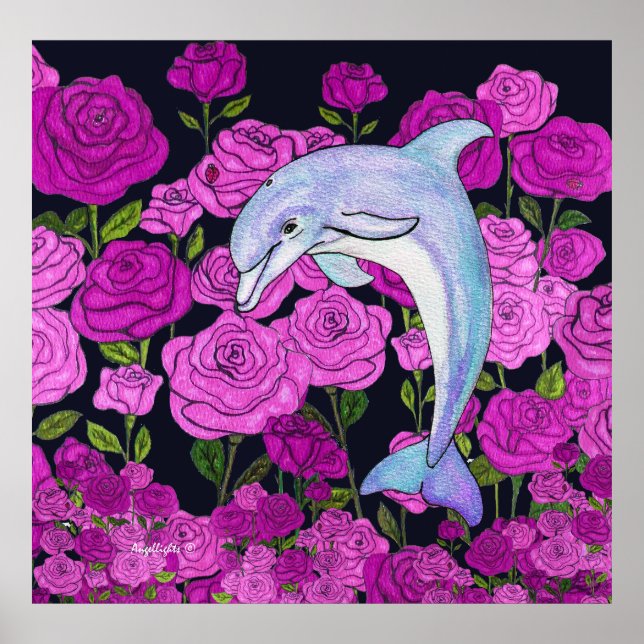 Póster Jardín Rosa (Frente)