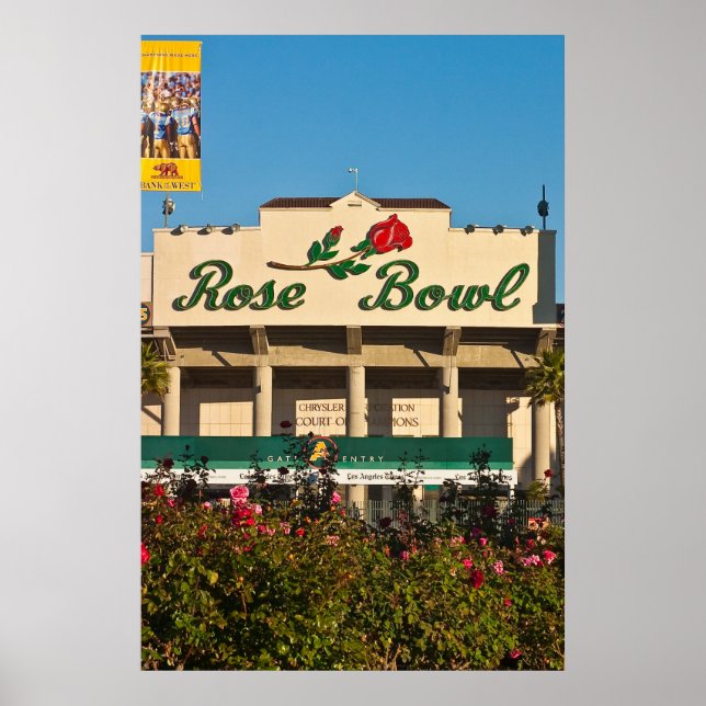 Póster Jardín Rosa y Rótulo de bolos Rosa en el estadio (Frente)