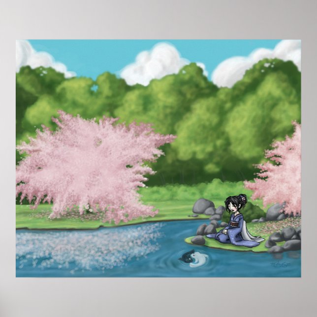 Póster Jardín Sakura (Frente)