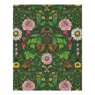 Póster Jardín salvaje en verde