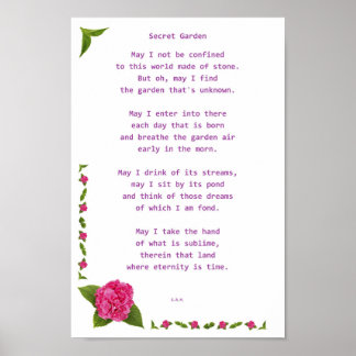 Póster Jardín secreto