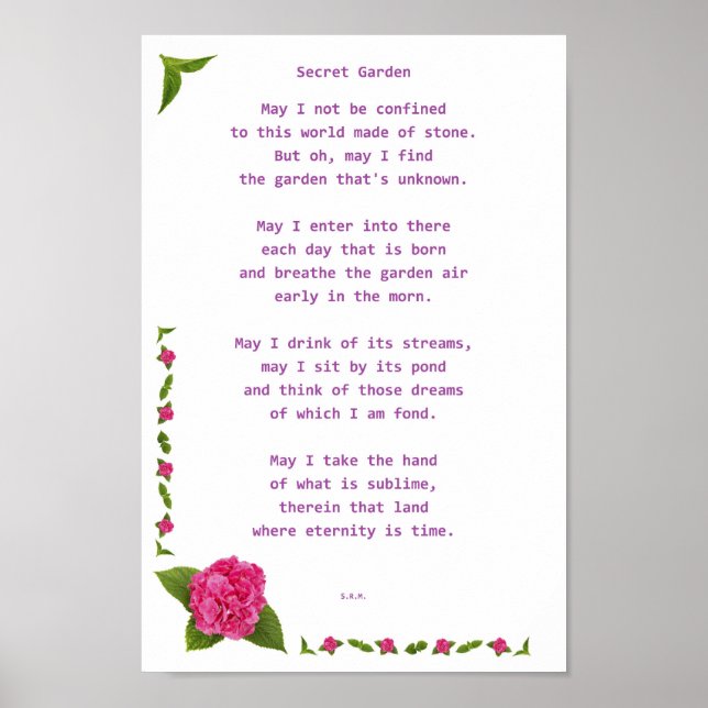 Póster Jardín secreto (Frente)