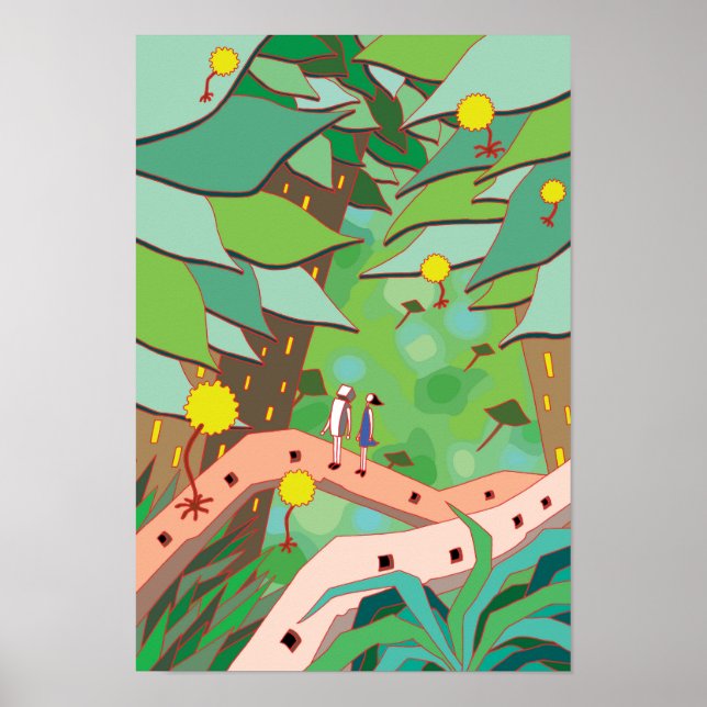 Póster Jardín secreto solo para los dos. (Frente)