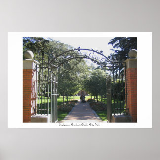 Póster Jardín Shakespeare en el Parque Golden Gate