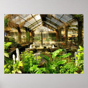 Póster Jardín tropical bajo vidrio