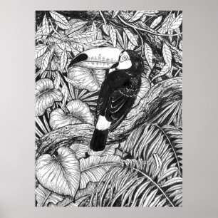 Póster Jardín tropical turístico