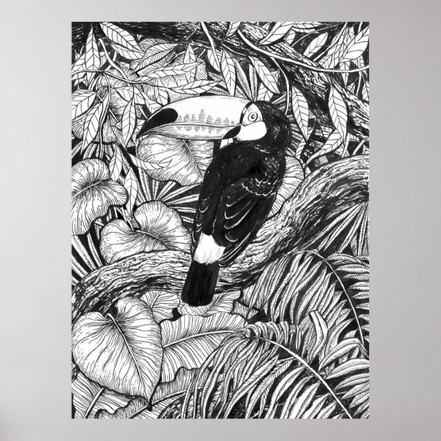 Póster Jardín tropical turístico (Frente)