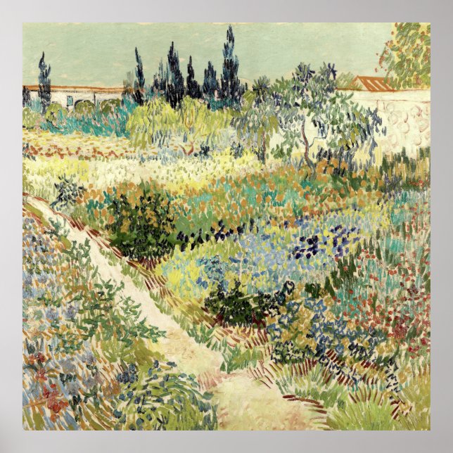 Póster Jardín Vincent Van Gogh en Arles (Frente)