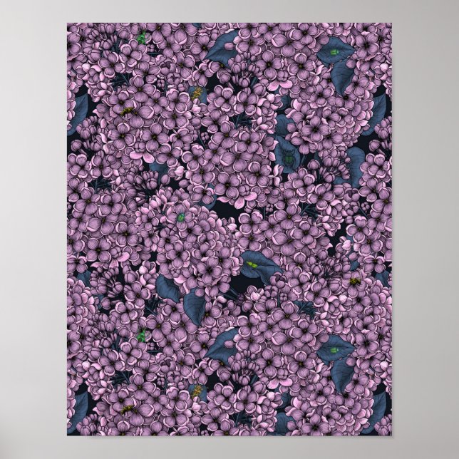 Póster Jardín Violet Lilac (Frente)