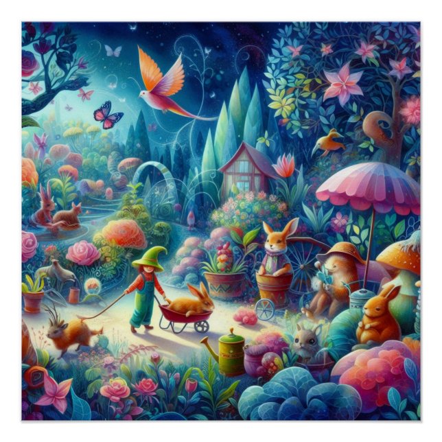 Póster Jardín Wimsical (Anverso)