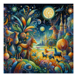 Póster Jardín Wimsical