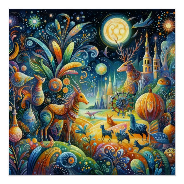 Póster Jardín Wimsical (Anverso)