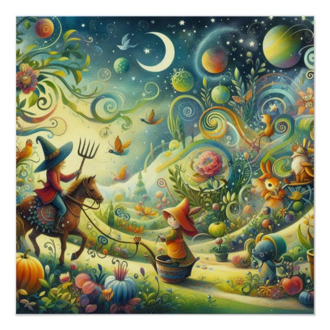 Póster Jardín Wimsical (Anverso)