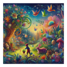 Póster Jardín Wimsical