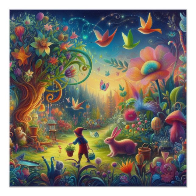 Póster Jardín Wimsical (Anverso)