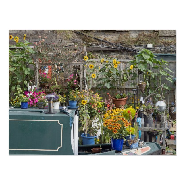 Póster Jardín y barco estrecho (Anverso)