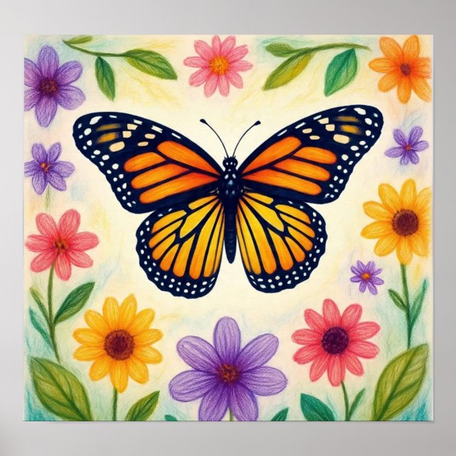 Póster JardínDeMargaritasMonarca (Frente)