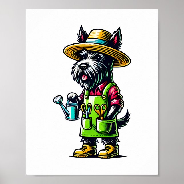 Póster Jardiner Terrier de Escocia (Frente)
