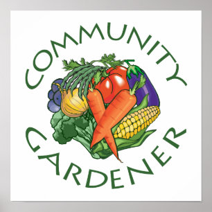 Póster Jardinería comunitaria