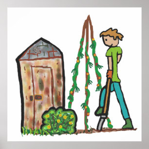 Póster Jardinería de reparto